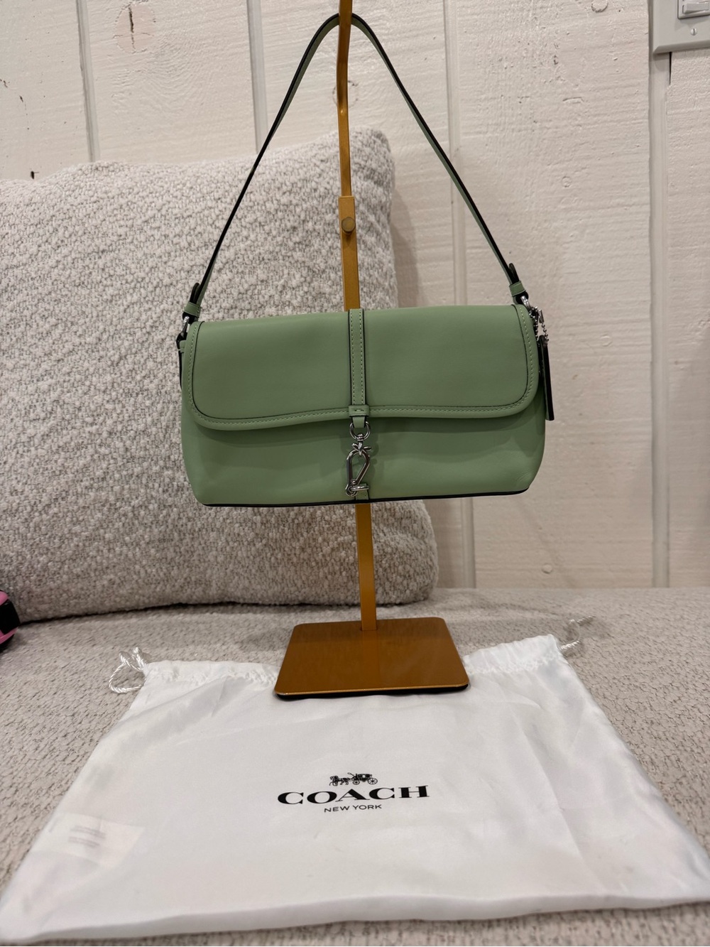 Coach Hampton in Pale Pistachio Leather Bag